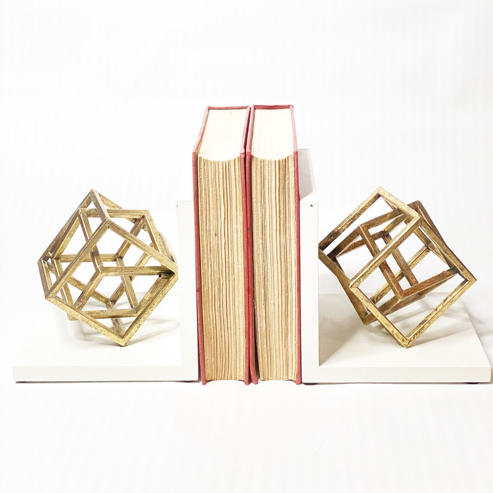 Z Gallerie Cubed Bookends-set of 2